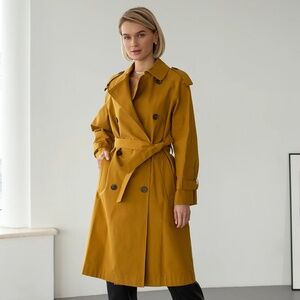 Mustard yellow trench coat